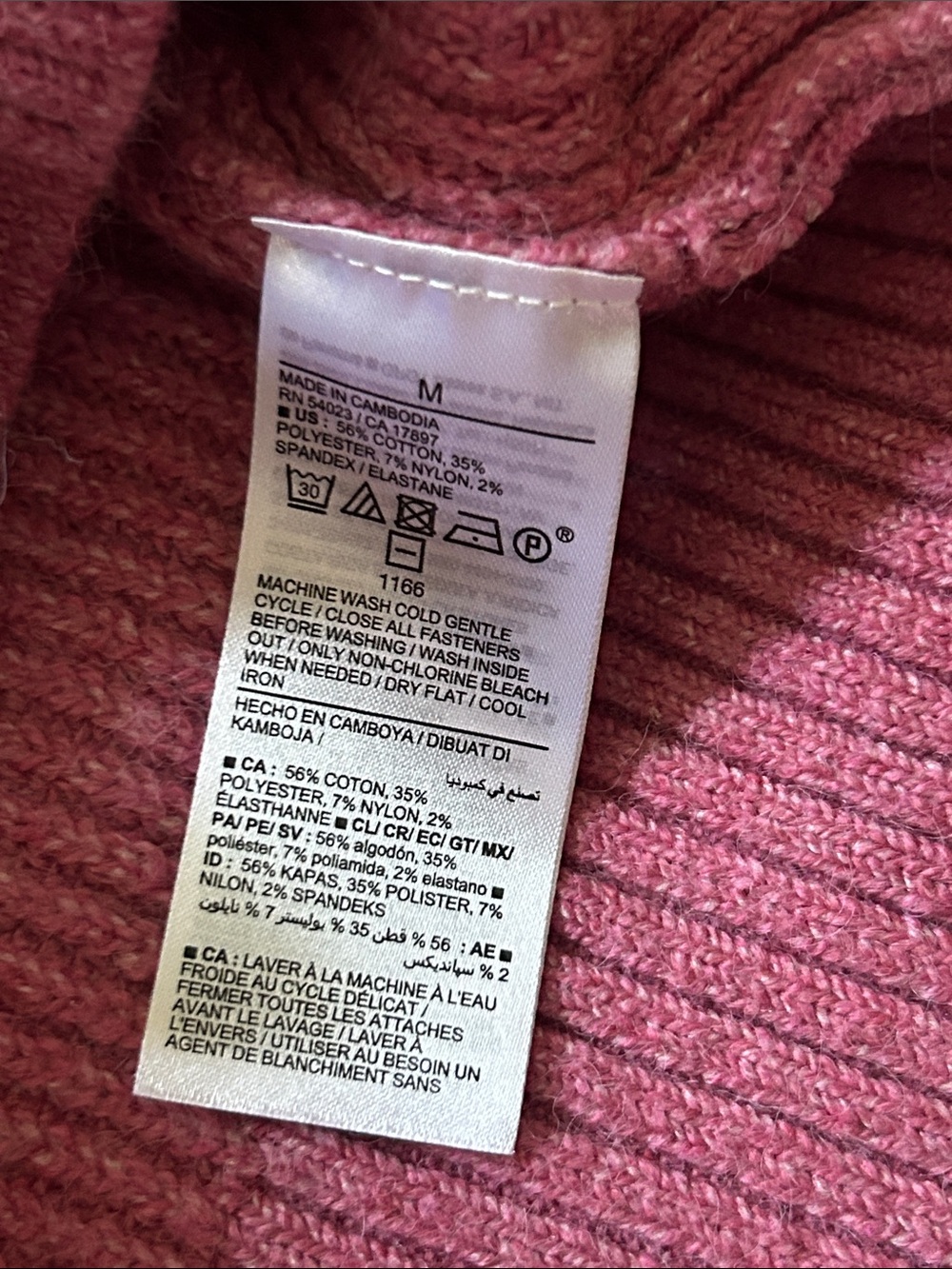 Old Navy Mauve Button-Up V-Neck Cardigan - Picture 3 of 3